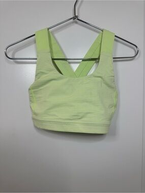 Lululemon All Sports Bra III | Hyper Stripe Clear Mint/White | 8